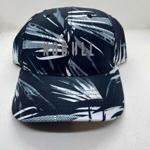 NOBULL Performance Hat S/M Black White Floral Print Athletic Running Gym Cap NWT